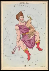 Auriga, ok. 1825 (karta, papier, bibułka)