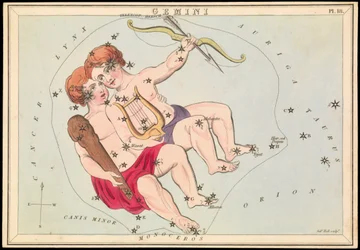 Gemini, ok. 1825 r. (karta, papier, bibułka)