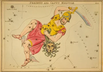 Perseusz i Caput Meduza, ilustracja z "Zwierciadła Urania"