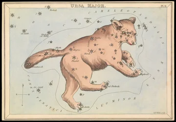 Ursa Major, ok. 1825 r. (karta, papier, bibułka)