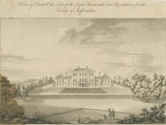 Patshull House: rysunek rozmyty w sepii, bd [koniec XVIII w.]