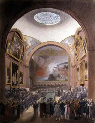 The Common Council Chamber, Guildhall, z „Mikrokosmosu Londynu”, grawerowane przez J. Blacka (fl.1791-1831) wyd. Rudolph Ackermann (1764-1834) 1808 (akwatinta)