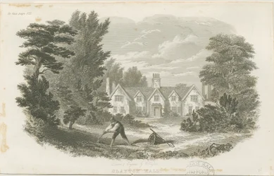 Fenton - Clayton Hall: staloryt, bd [c 1840] (druk)