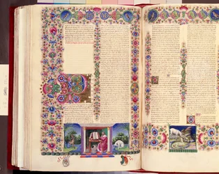 List św. Pawła do Rzymian, ilustracja w podwójnym folio z 