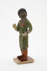Pan młody, ok. 700-750 (ceramiczne z glazurą krzemianowo-ołowiową i malowanymi detalami)