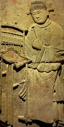 Stela przedstawiająca muzyka (terakota)