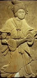 Stela przedstawiająca muzyka (terakota)