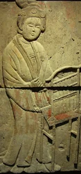 Stela przedstawiająca muzyka (terakota)