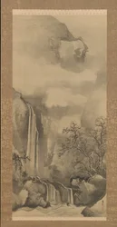 Krajobraz z wodospadem, 1828.