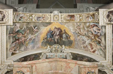 Chrystus w chwale ze św. Gaudentiusem oraz w łuku Zachariasza, Mojżesza i króla Dawida