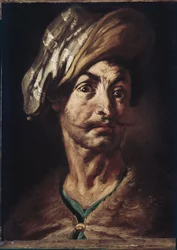Głowa mężczyzny w turbanie
