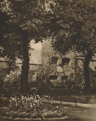 Miejsce więzienia Marshalsea z cmentarza św. Jerzego, Southwark, ok. 1935.