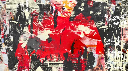 Abstrakcja III, 2016 (Kolaż na płótnie)