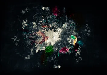 Bukiet XI, 2018 (media mieszane na płótnie)