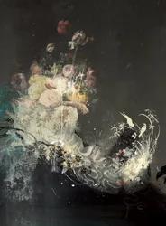 KwiatowyKołnierz I, 2018 (Kolaż na płótnie)