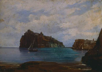 Aragoński zamek Ischia (olej na płótnie)