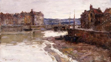 Wczesny poranek, St. Valery en Caux, Normandia