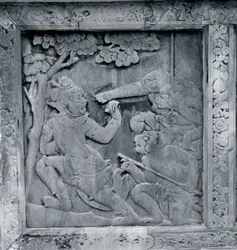 Jedna z serii płaskorzeźb przedstawiających Ramakien (Ramayana)