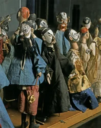 THAI ART: Marionetki postaci z Ramajany. Styl Bangkoku