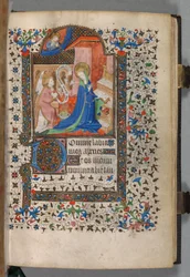 Księga godzin (użycie Paryża): Fol. 37r, Zwiastowanie