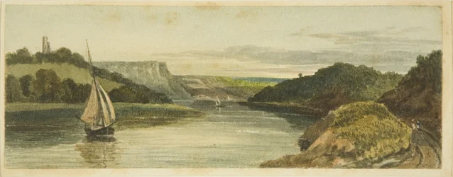 Avon poniżej murów morskich, ok. 1820 (ołówek i akwarela na papierze)