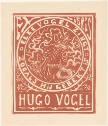 Ekslibris van Hugo Vogel