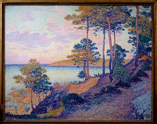 La pointe Saint Pierre a Saint Tropez Obraz Theodore Van Rysselberghe (1862-1926) (ec.belg) 1896 Luksemburg. Musee National D Art Et Histoire - Pointe Saint Pierre w Saint Tropez. Obraz Theo Van Rysselberghe (1862-1926) (szkoła belgijska)