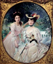 Portret Madame Collas i jej córki Obraz Theobald Chartran (1849-1907) 1903 Nd. 1,63x1,3 m Paryż, musee d