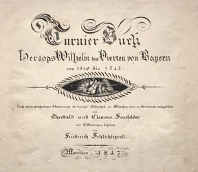 Książka o turniejach: Strona tytułowa, 1817.