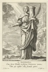 Św. Barbara Św. Barbara (tytuł na obiekcie) Kobiecy heiligen (tytuł serii) Mirror Illuminated Virgin (tytuł serii)