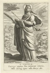 Święta Urszula S. Vrsvla (tytuł na obiekcie) Kobiecy heiligen (tytuł serii) Mirror Illuminated Virgin (tytuł serii)