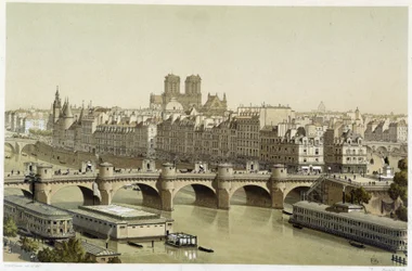 Ile de la Cite i Pont Neuf w Paryżu