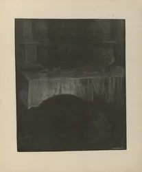 Ilustracja zaczerpnięta z książki Svartedauen autorstwa Kittelsena, Th. i opublikowane przez L.E. Tvedte (nr 1901)