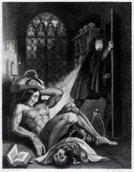 Ilustracja z „Frankensteina” Mary Shelley (1797-1851)