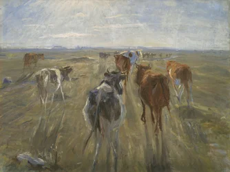 Długie cienie. Bydło na wyspie Saltholm, ok. 1890