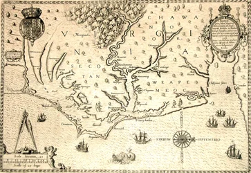 Mapa z 1590 r. Wyryta przez Theodore