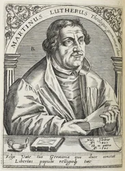 Marcin Luther. (1483-1546). Niemiecki reformator religijny i twórca reformacji. Portret.