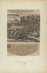 Moli Hispanos Adgrediuntur, Praefe Ctum Eorum/Cedunt: Tandeum.... (z książki Americae, część piąta)