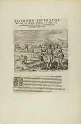 Quomodo Imperator/Regni Guianae, Nobiles Suos Or-/Nare.... (z książki Americae, część siódma i ósma)