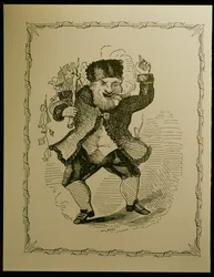 Ilustracja Świętego Mikołaja do wiersza Clementa C. Moore