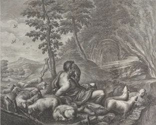 Jakub pilnujący stada Labana, 1613-24.