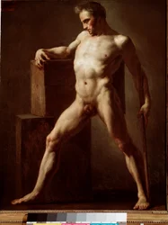 Akademia - akademickie studium nagiego ciała. 1808-1812. 79 x 62 cm, Rouen, Musée des Beaux-Arts