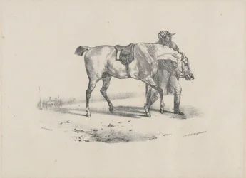 Koń wyprowadzany na spacer przed wyścigiem (A Horse Being Walked Before the Race)