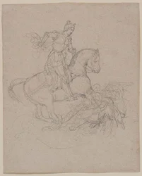 Géricault - Święty Jerzy i smok, 1816-17