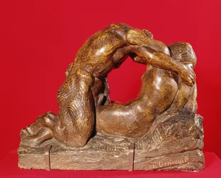 Jupiter i Antiope (pierwsza strona), ok. 1818 (kamień z brązową patyną)