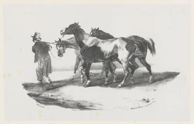 Trzy konie prowadzone do rzeźni (Three Horses Being Led to the Slaughterhouse)