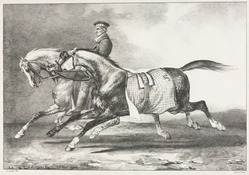 Ćwiczenie na dwóch nakrapianych koniach, 1822.
