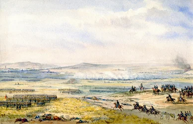 Bitwa pod Wagram, ok. 1850 r. (akwarela)