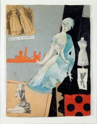 Kolaż artystyczny i sentymentalny Theodore Fraenkel (1896-1964) 1921 Mediolan, kolekcja Schwarz dzięki uprzejmości Mudimy