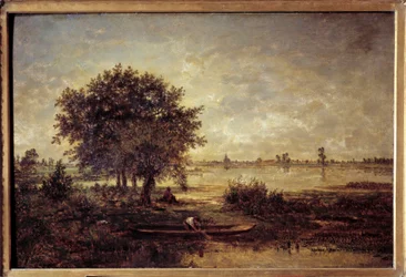 brzegi Loary Obraz Theodore Rousseau (1812-1867) XIX w. Nd. 0,42x0,63 m Paryż, Luwr.